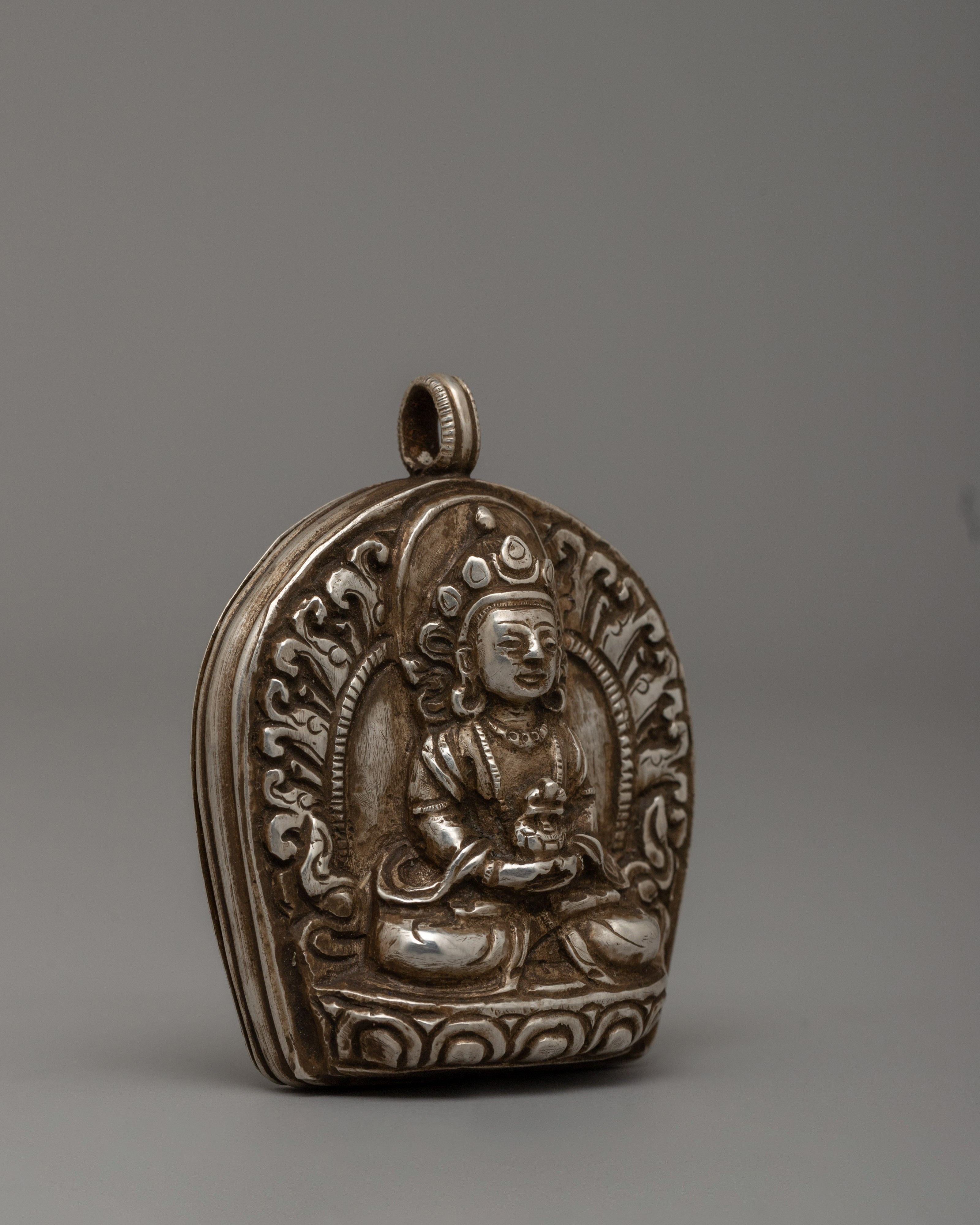 Amityus Buddha Ghau Box Locket | Sacred Symbol of Longevity & Enlightenment