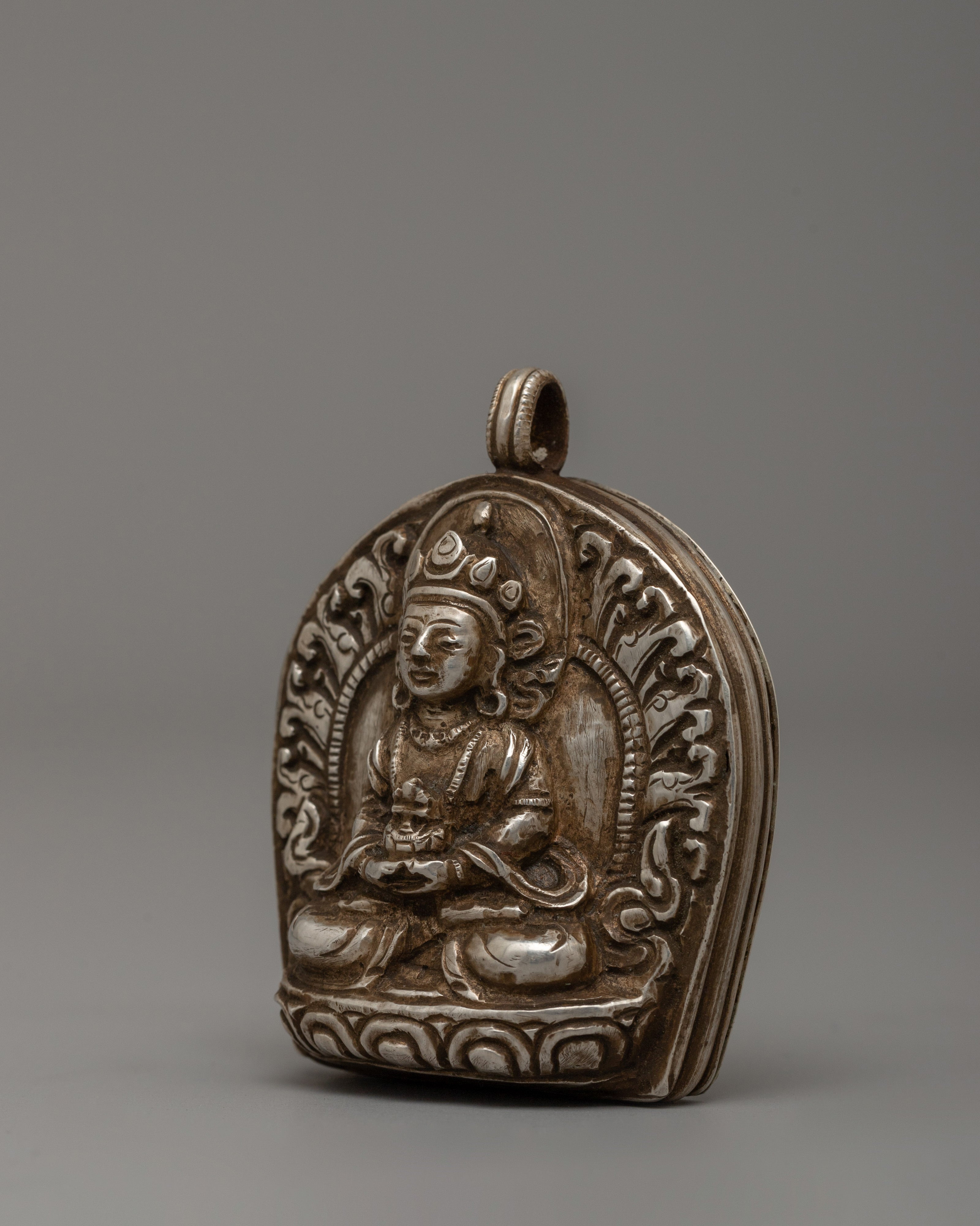 Amityus Buddha Ghau Box Locket | Sacred Symbol of Longevity & Enlightenment
