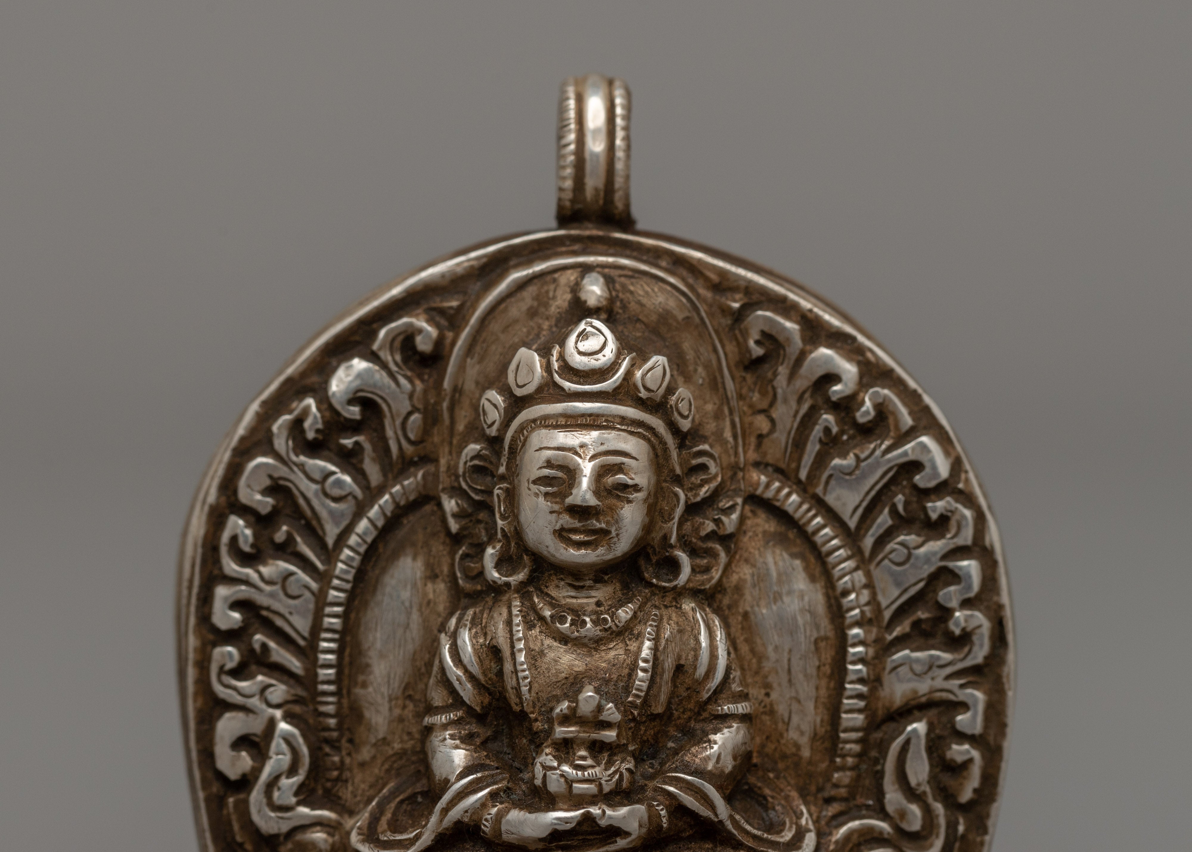 Amityus Buddha Ghau Box Locket | Sacred Symbol of Longevity & Enlightenment