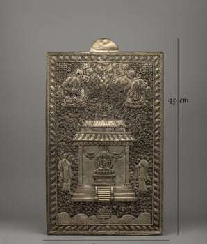 Hand-carved Amitabha Buddha Wall Hanging | Sacred Tibetan Buddhist Masterpiece