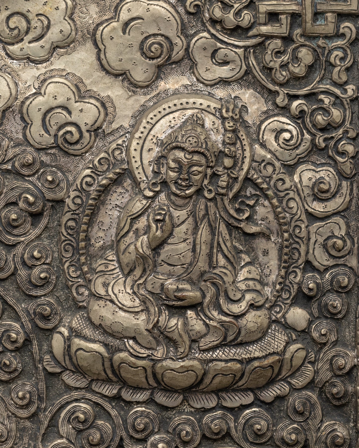 Hand-carved Amitabha Buddha Wall Hanging | Sacred Tibetan Buddhist Masterpiece