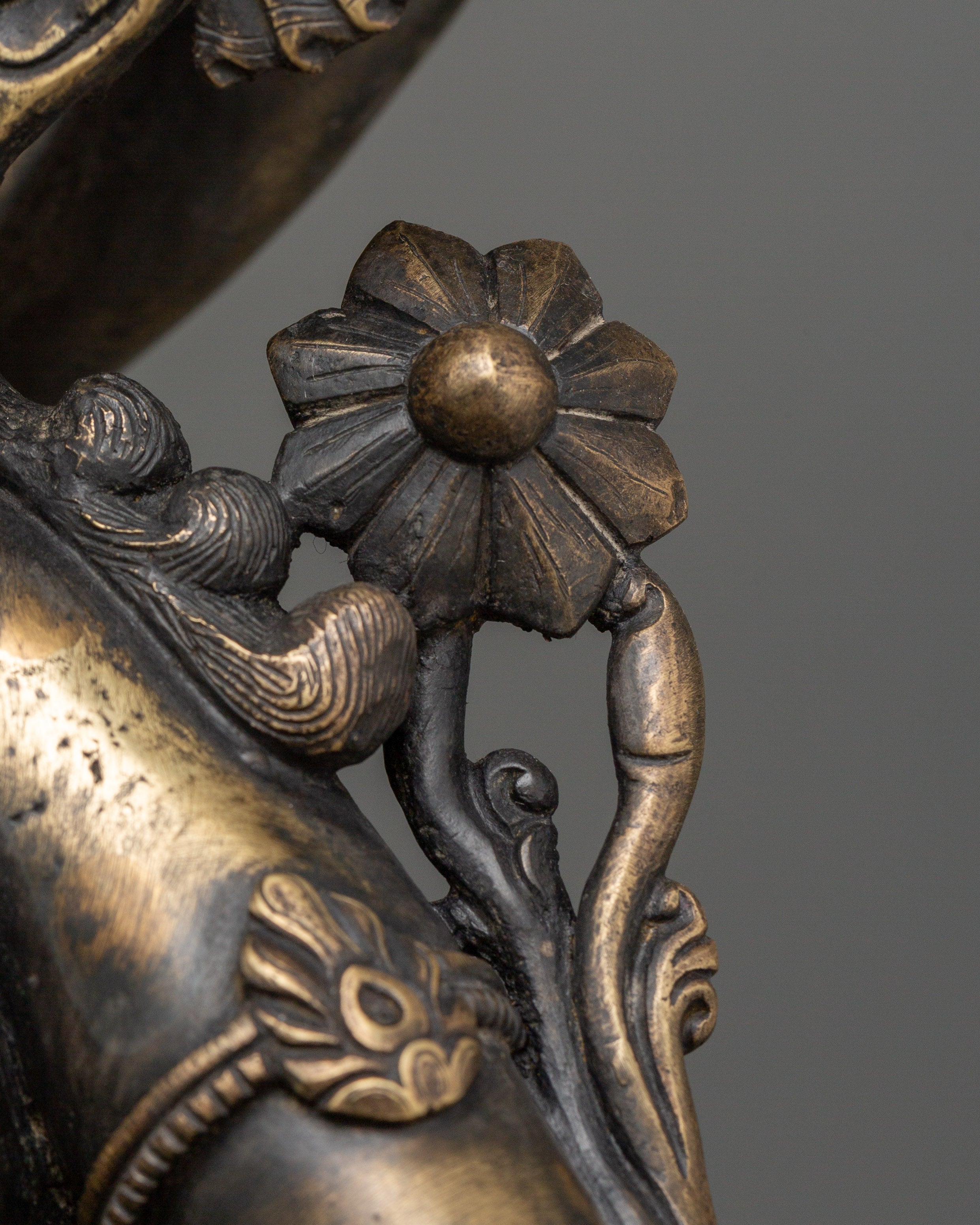 Shiva and Parvati Sculpture | Antique Finish Deity Craft