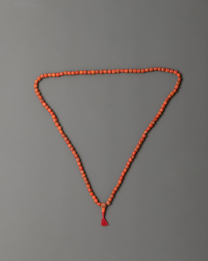 Coral Mala Beads | Sacred Tool for Meditation & Spiritual Awakening