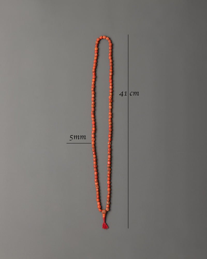 Coral Mala Beads | Sacred Tool for Meditation & Spiritual Awakening