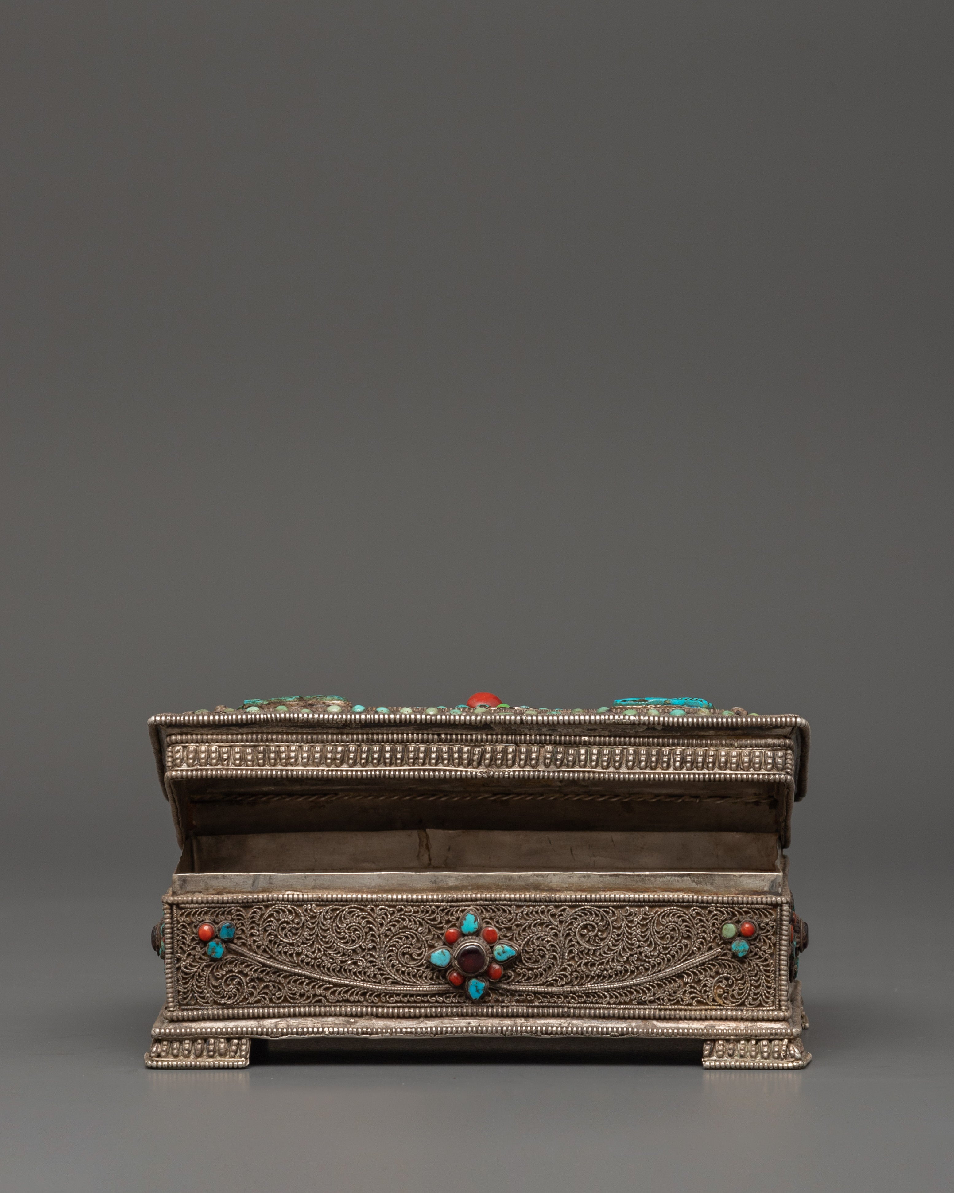 Handcrafted Decorative Silver Treasure Box | Symbol of Prosperity