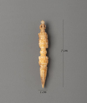 Hand-carved Buffalo Bone Phurba | Sacred Buddhist Ritual Tool