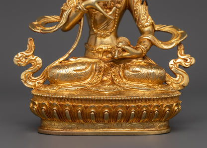 Gold-Plated Vajrasattva Statue | Symbol of Purification & Enlightenment