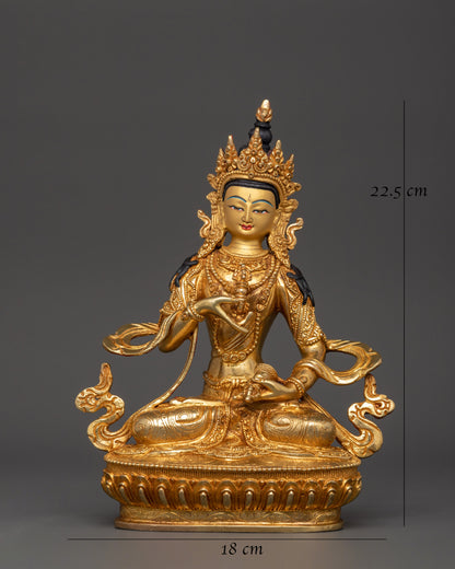 Gold-Plated Vajrasattva Statue | Symbol of Purification & Enlightenment