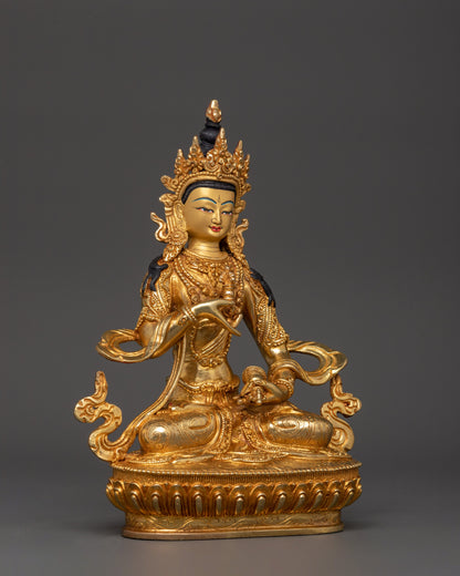 Gold-Plated Vajrasattva Statue | Symbol of Purification & Enlightenment