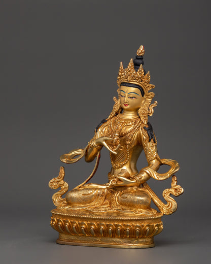 Gold-Plated Vajrasattva Statue | Symbol of Purification & Enlightenment