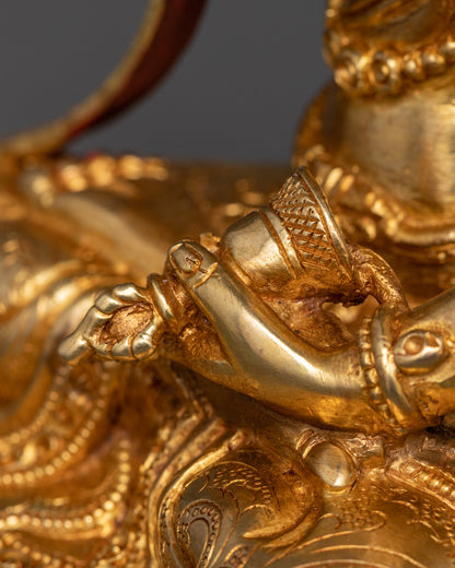 Gold-Plated Vajrasattva Statue | Symbol of Purification & Enlightenment