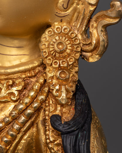 Gold-Plated Vajrasattva Statue | Symbol of Purification & Enlightenment