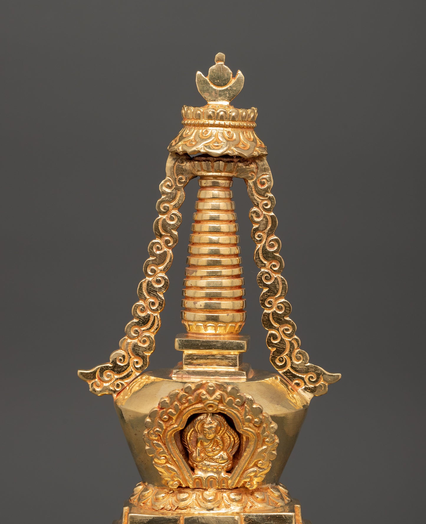 Full Gold Tibetan Stupa |  Sacred Buddhist Shrine