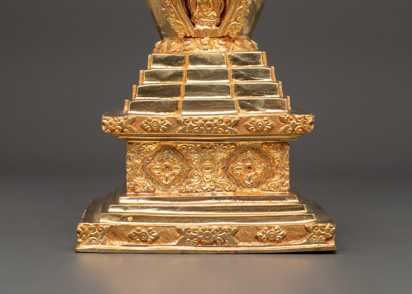 Full Gold Tibetan Stupa |  Sacred Buddhist Shrine