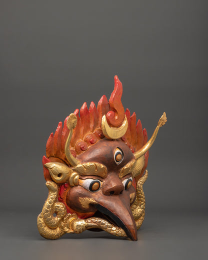 Garuda Mask with Crescent Moon On His Head | A Divine Symbol of Power