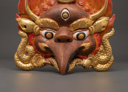 Garuda Mask with Crescent Moon On His Head | A Divine Symbol of Power