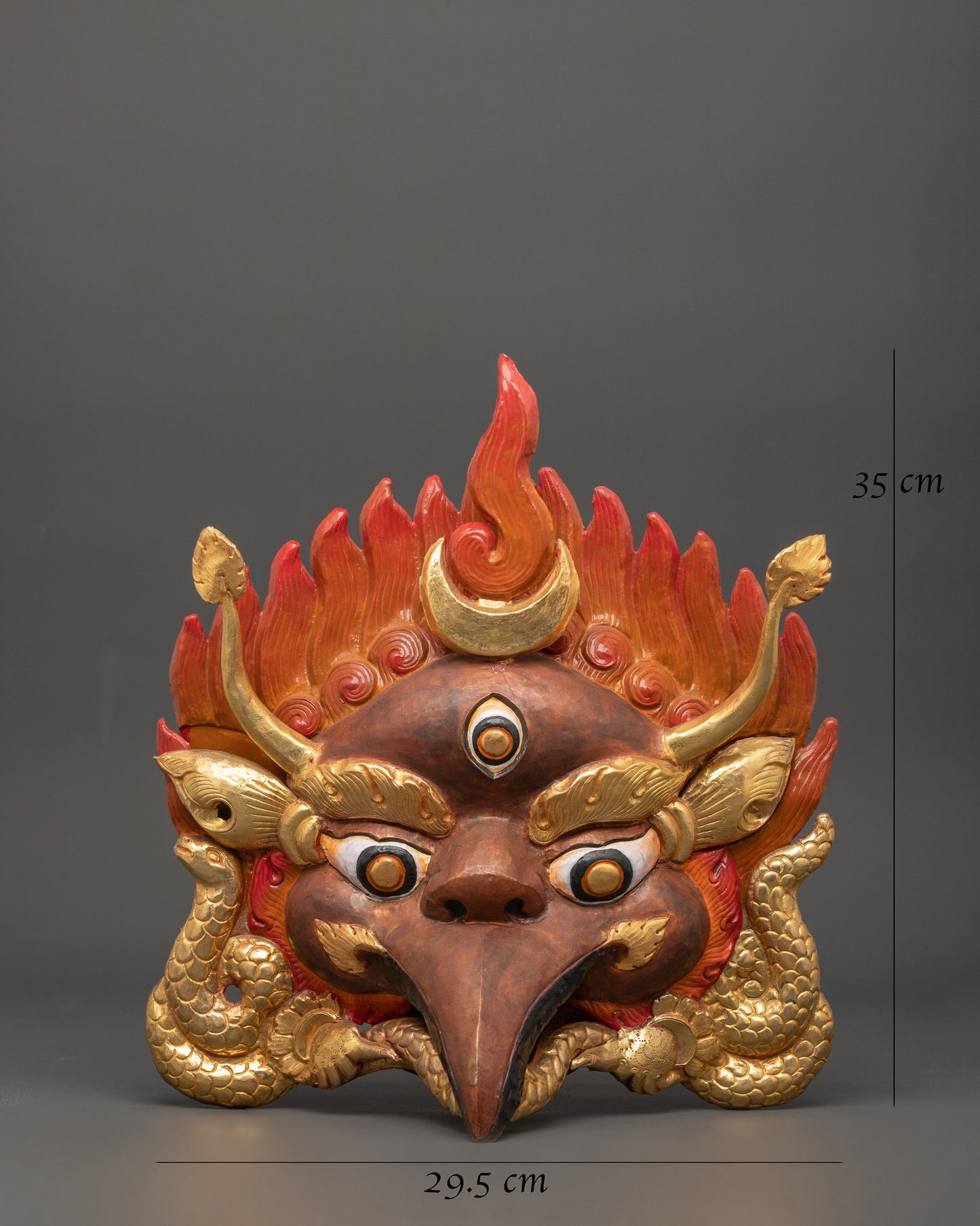 Garuda Mask with Crescent Moon On His Head | A Divine Symbol of Power