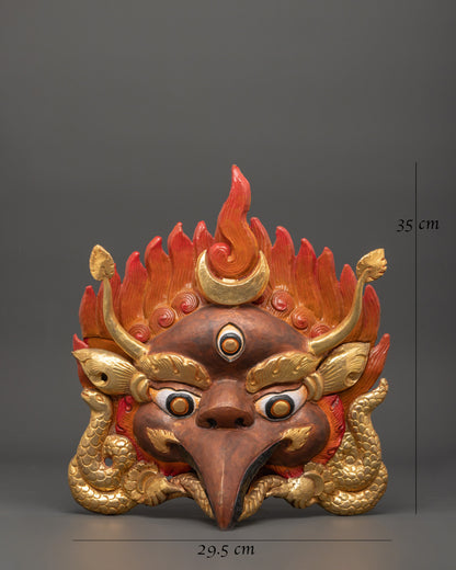 Garuda Mask with Crescent Moon On His Head | A Divine Symbol of Power