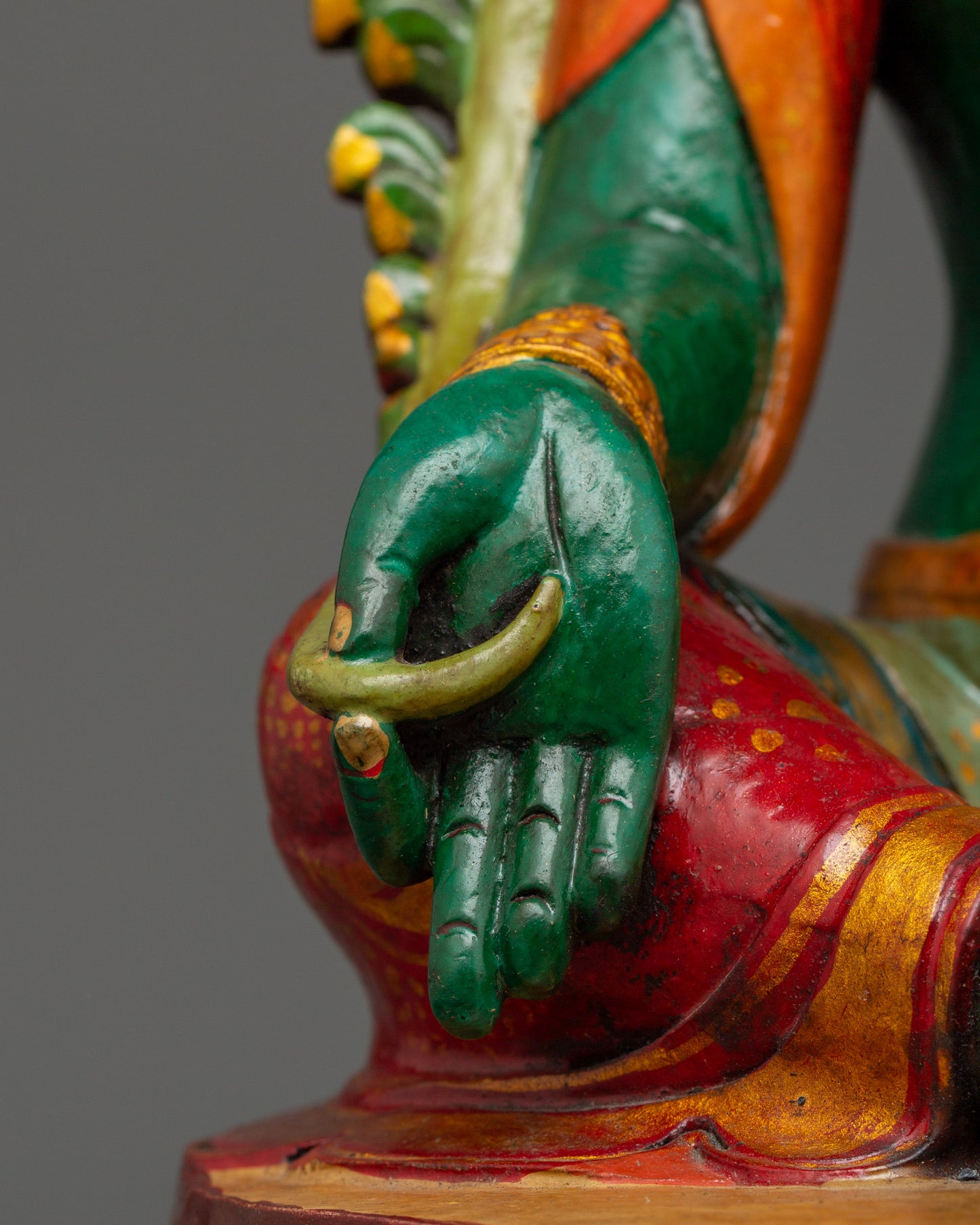 Buddhist Goddess Green Tara Statue | Sacred Tibetan Spiritual Decor