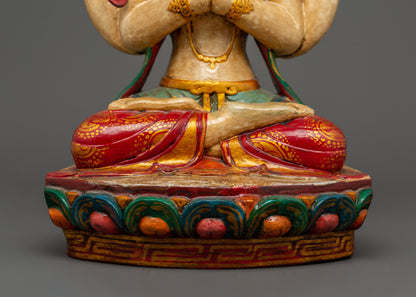 Handmade Tibetan Chenrezig Statue | Bodhisattva of Compassion