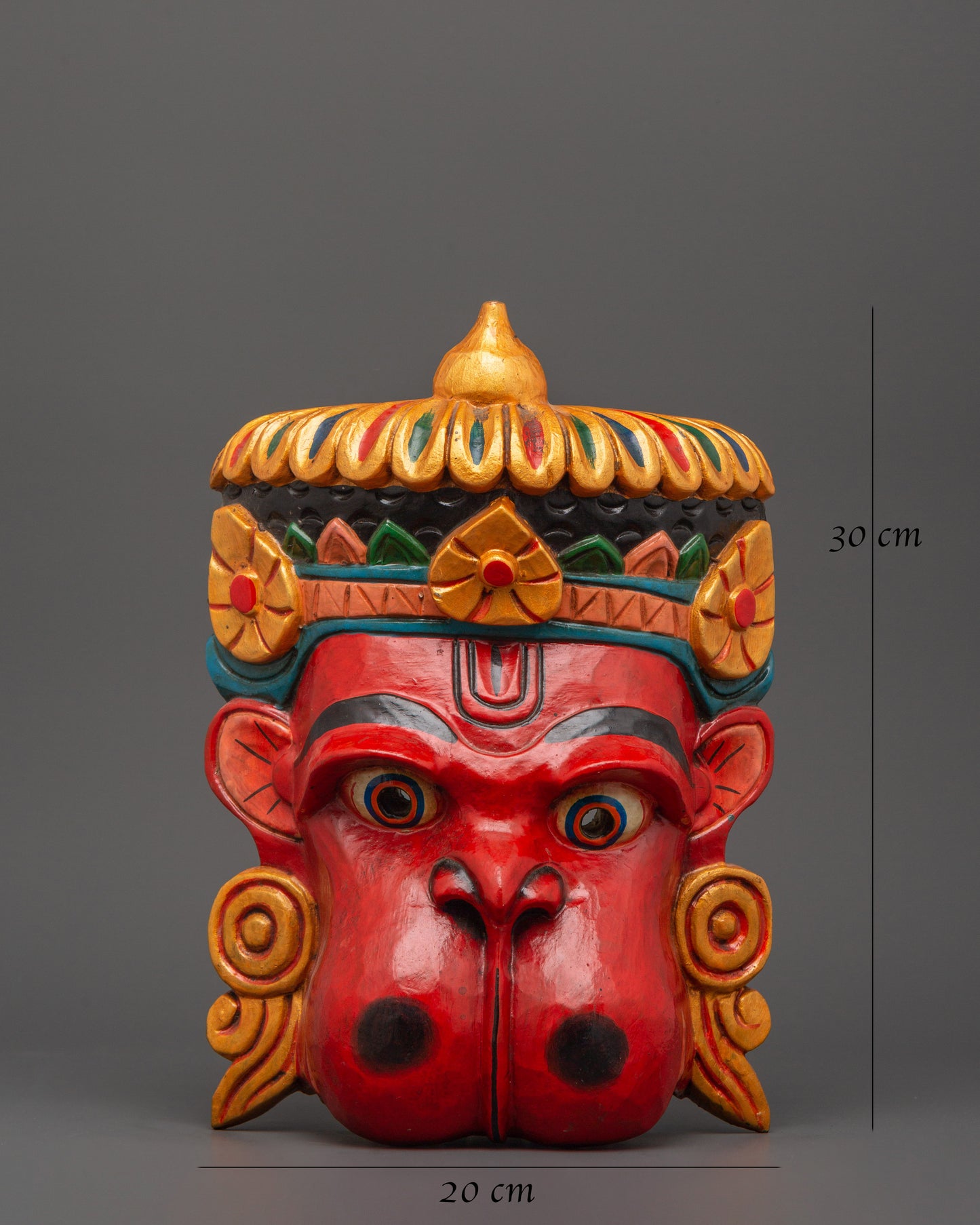 Hindu Deity Hanuman Mask | Sacred Wall Art