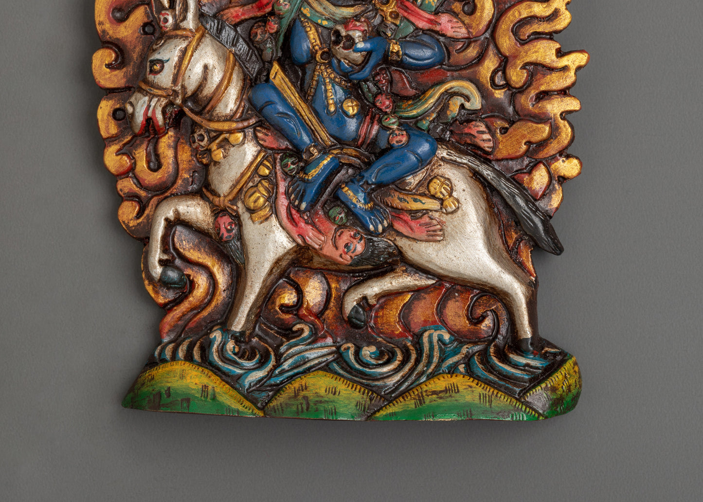 Tibetan Fierce Deity Wall Hanging | Vajrayana Protector Decor