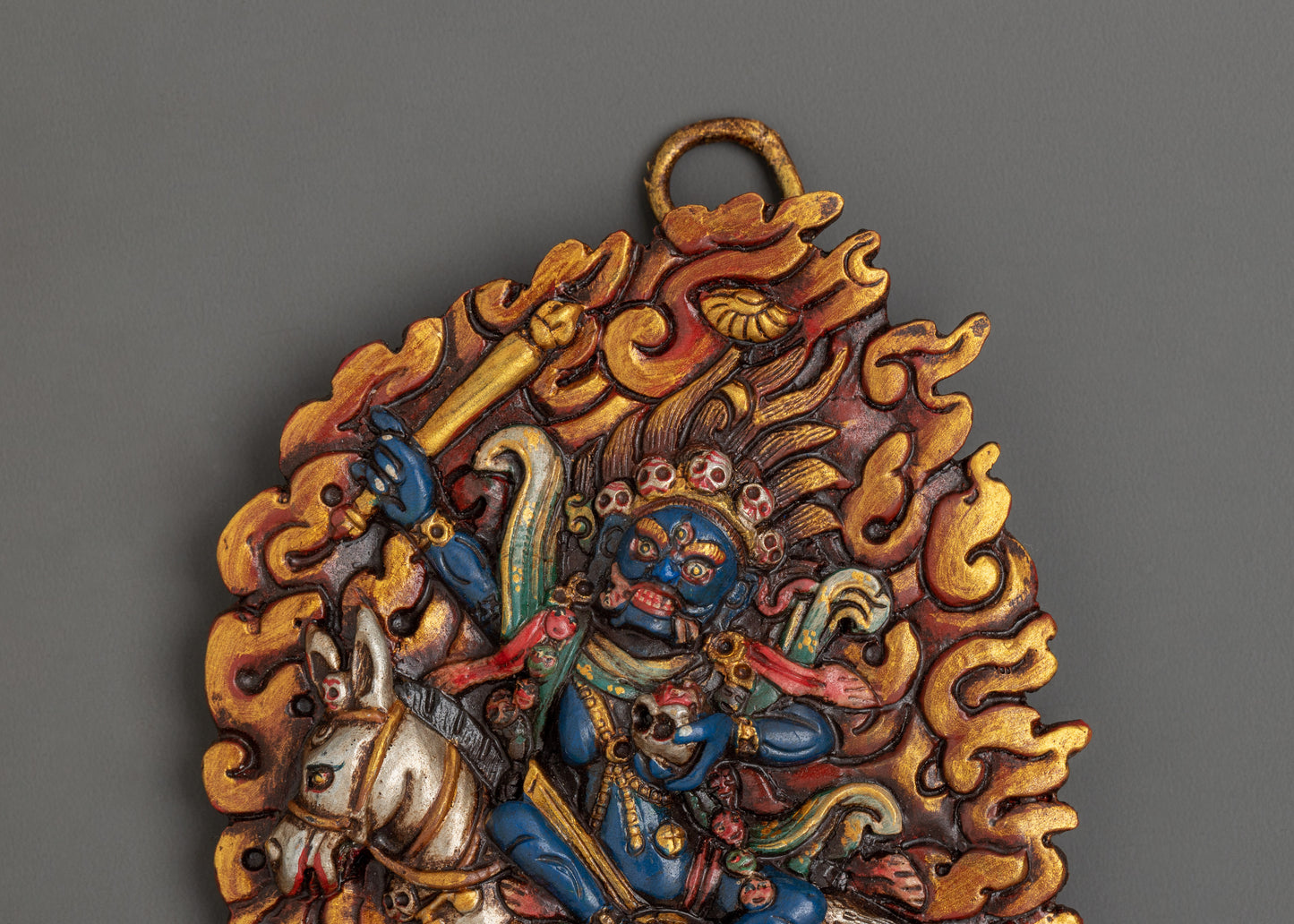 Tibetan Fierce Deity Wall Hanging | Vajrayana Protector Decor