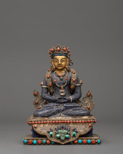 Amitayus Seated in Throne Figure | A Symbol of Longevity