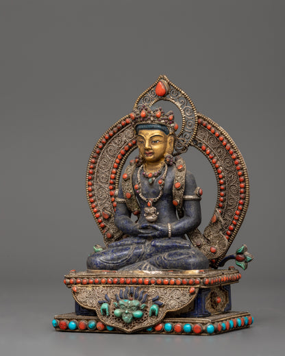 Amitayus Seated in Throne Figure | A Symbol of Longevity