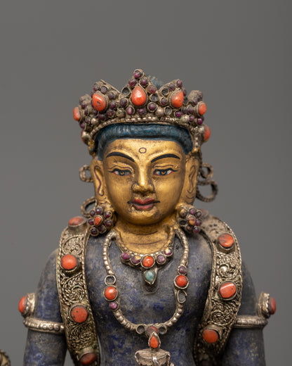 Amitayus Seated in Throne Figure | A Symbol of Longevity