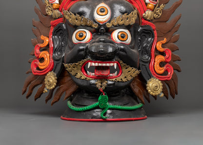 Bhairav Mask for Decor | Fierce Tibetan Guardian Deity