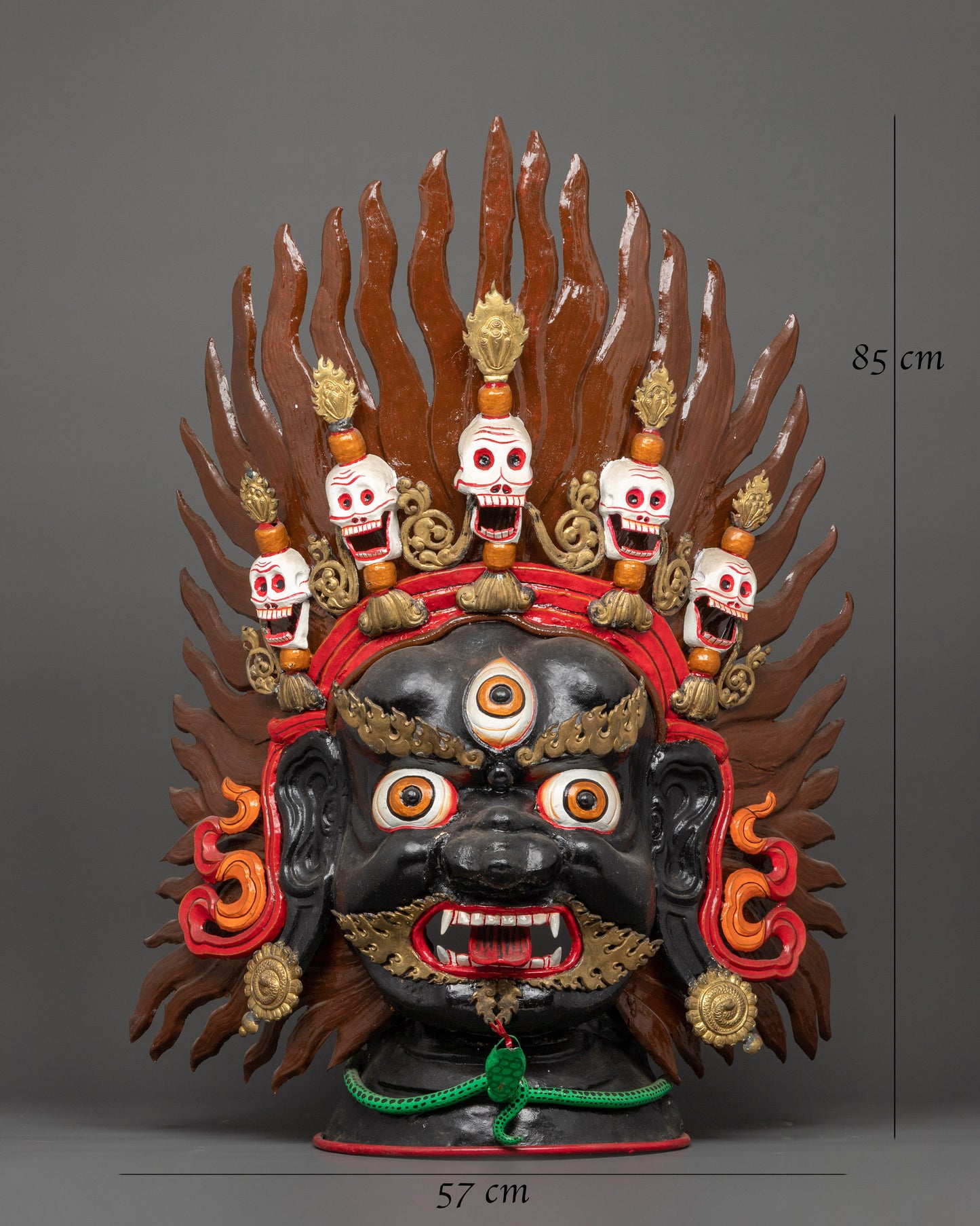 Bhairav Mask for Decor | Fierce Tibetan Guardian Deity