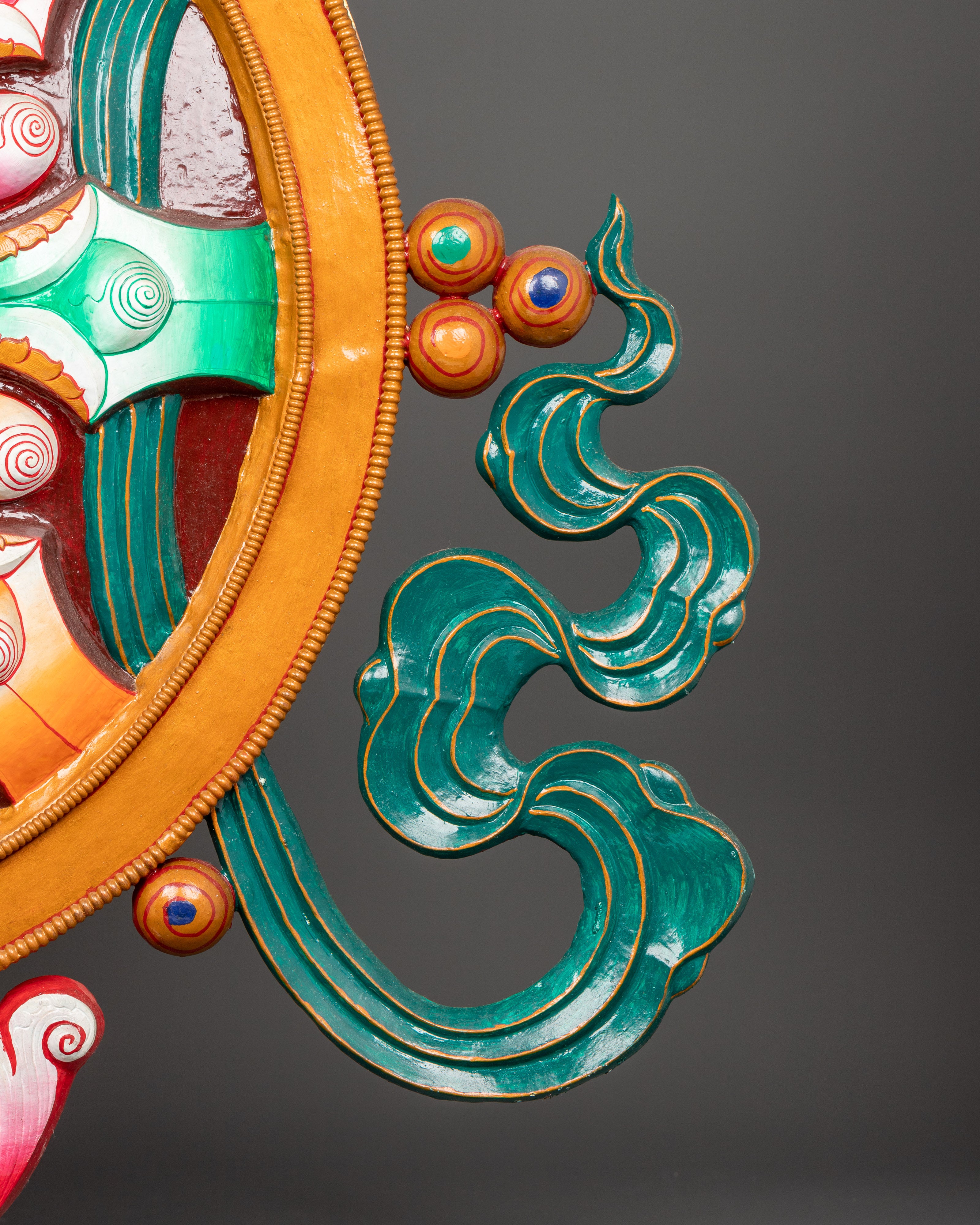 Handcrafted Dharma Wheel Auspicious Symbols | Buddhist Auspicious Wall Decor