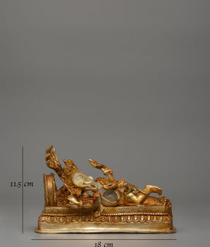 Gold Plated Ganesh Sculpture | Hindu Deity Craft