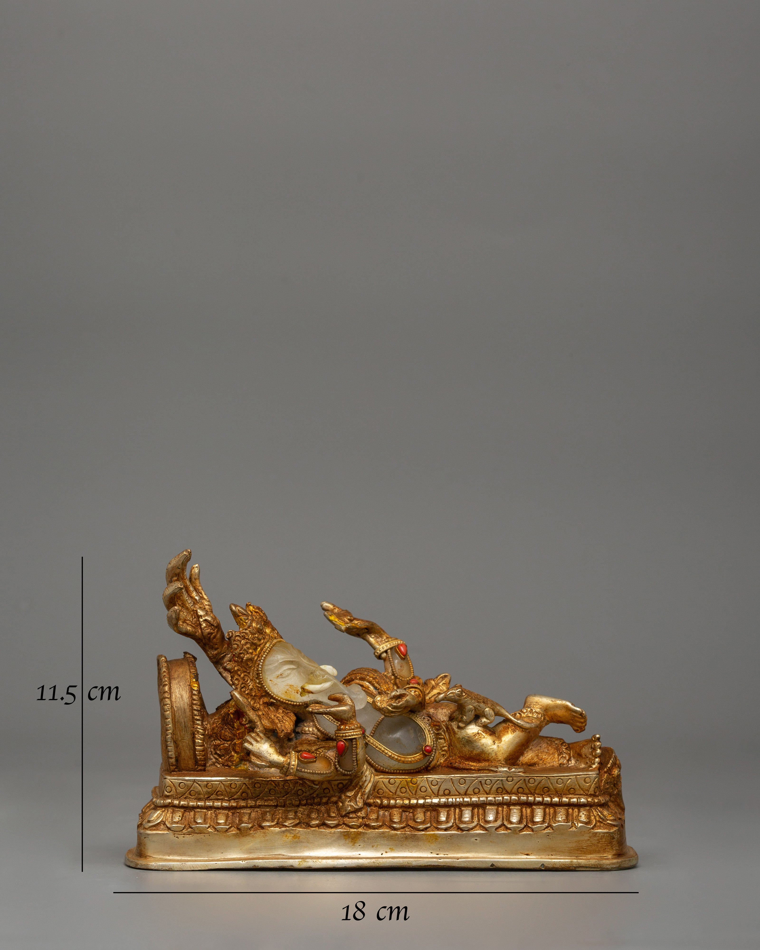 Gold Plated Ganesh Sculpture | Hindu Deity Craft