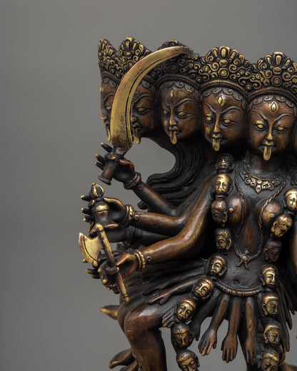 Copper Kali Antique Statue | A Divine Energy Source