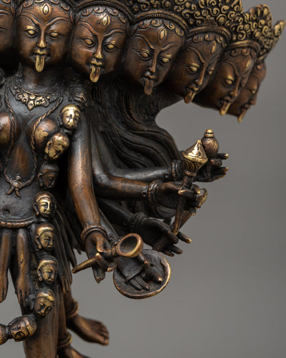 Copper Kali Antique Statue | A Divine Energy Source