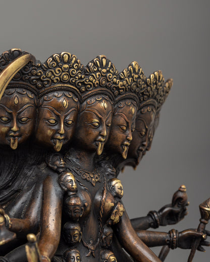 Copper Kali Antique Statue | A Divine Energy Source