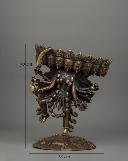 Copper Kali Antique Statue | A Divine Energy Source