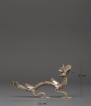 White Metal Dragon Set Art | Symbol of Power and Protection