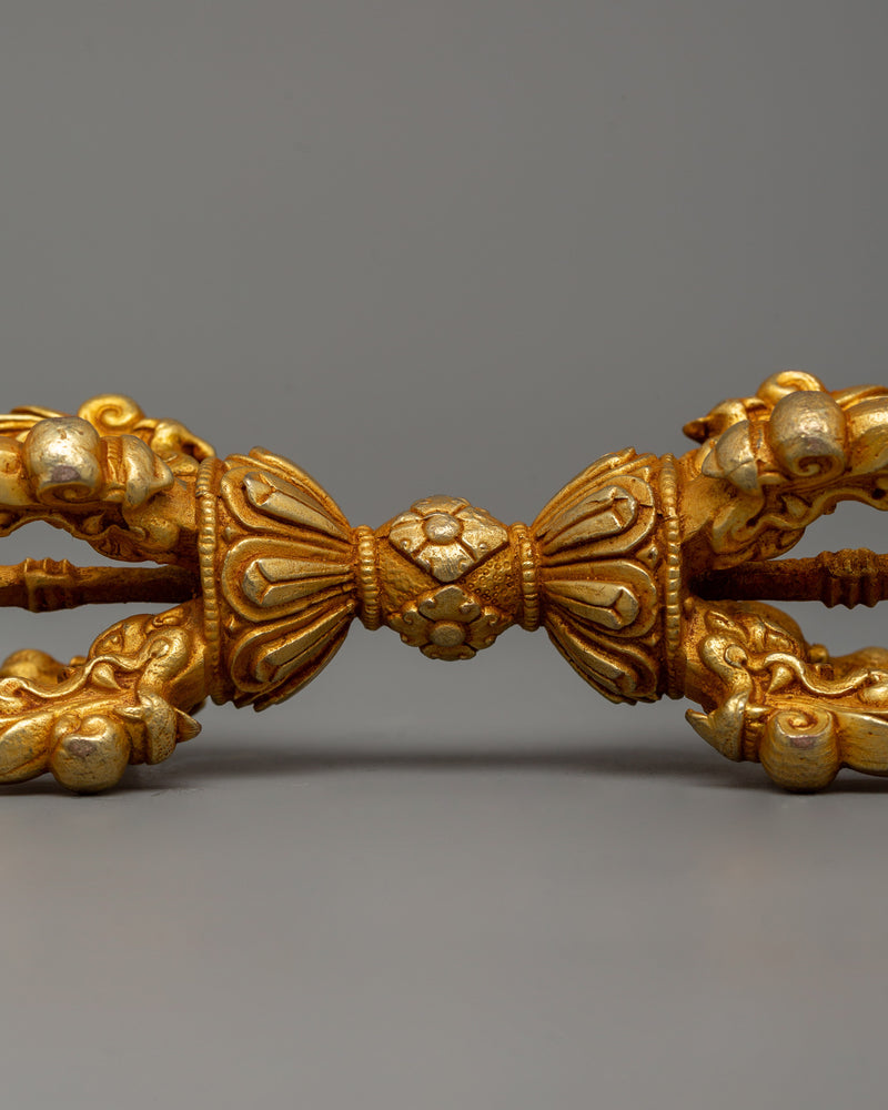 Gold-Plated Vajra Dorje | Tibetan Buddhist Ritual Tool