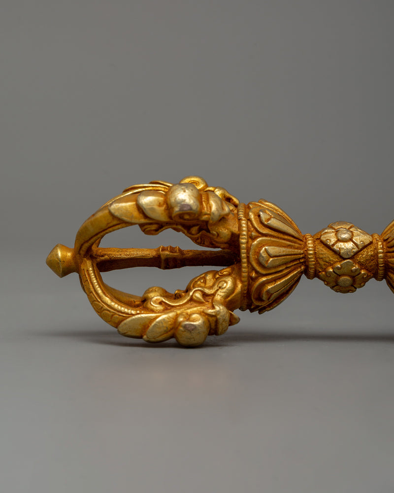 Gold-Plated Vajra Dorje | Tibetan Buddhist Ritual Tool