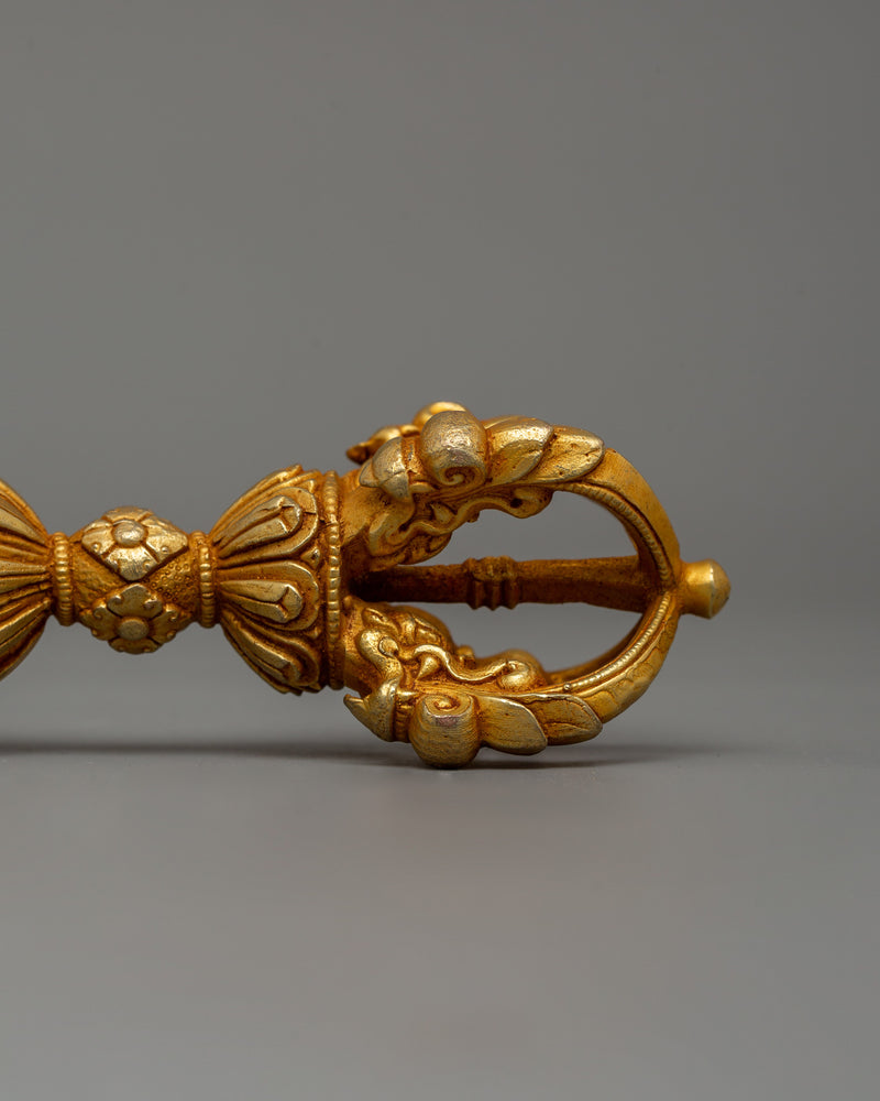 Gold-Plated Vajra Dorje | Tibetan Buddhist Ritual Tool