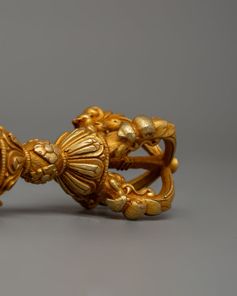 Gold-Plated Vajra Dorje | Tibetan Buddhist Ritual Tool