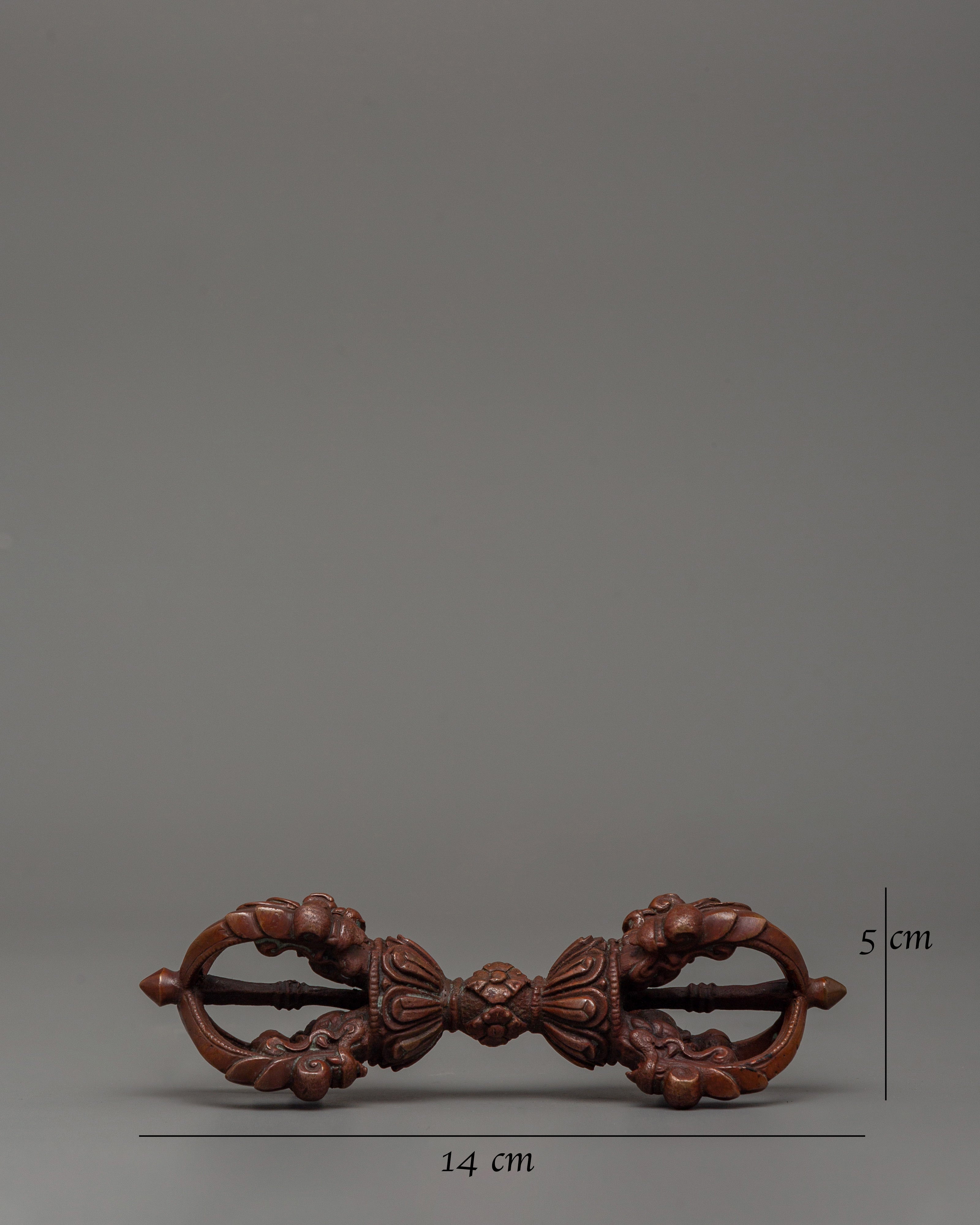 Handcrafted Oxidized Copper Vajra | Symbol of Enlightenment