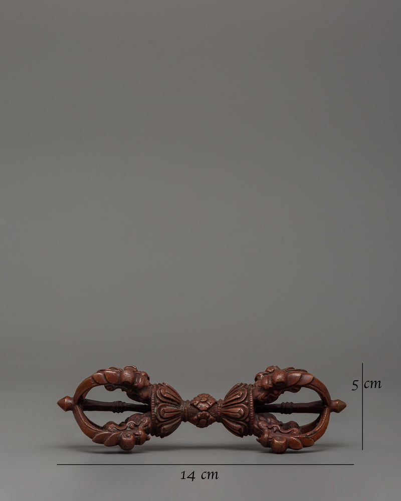 Handcrafted Oxidized Copper Vajra | Symbol of Enlightenment