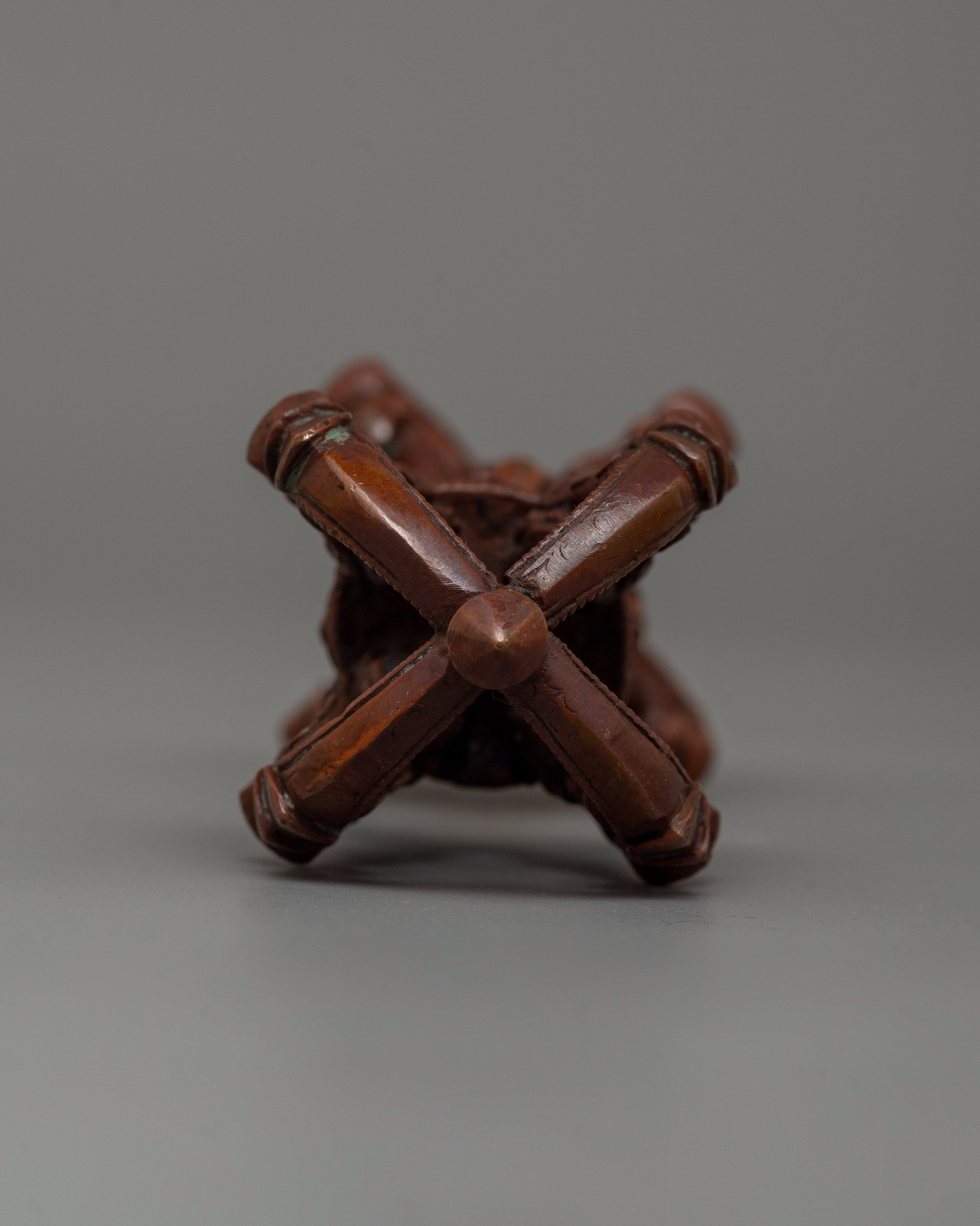 Handcrafted Oxidized Copper Vajra | Symbol of Enlightenment