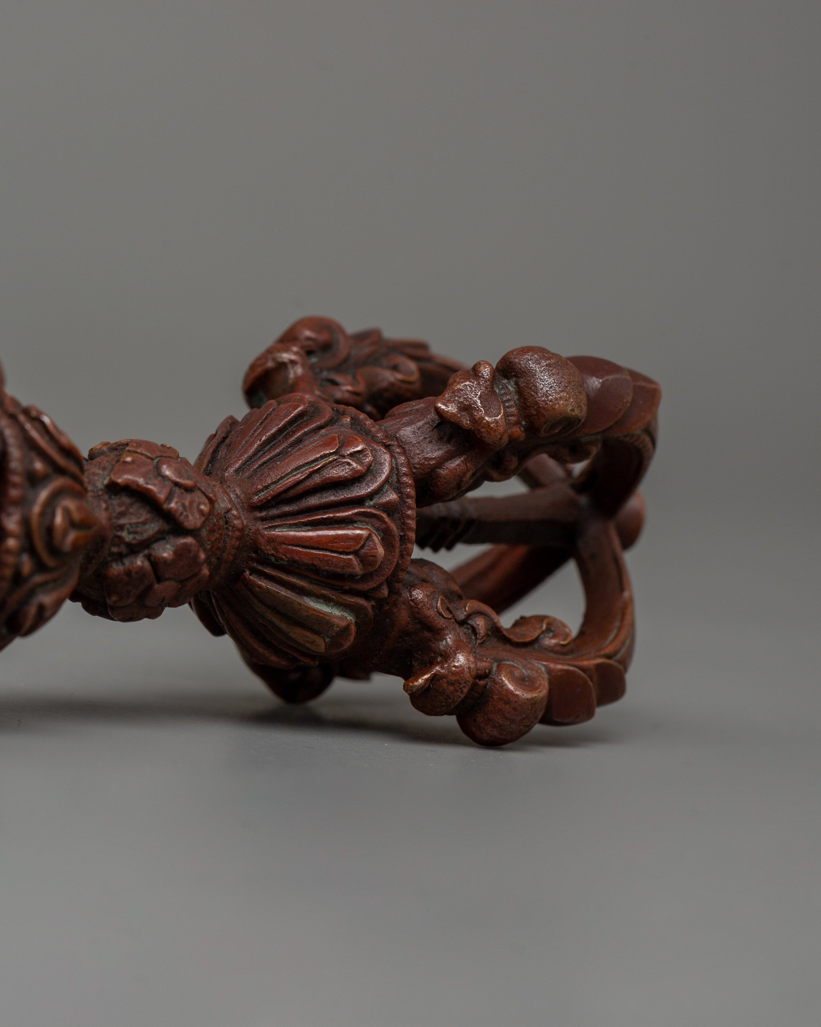 Handcrafted Oxidized Copper Vajra | Symbol of Enlightenment