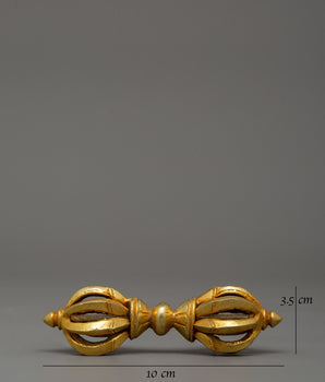 Handcrafted Gold-Plated Vajra | Tibetan Ritual Tool