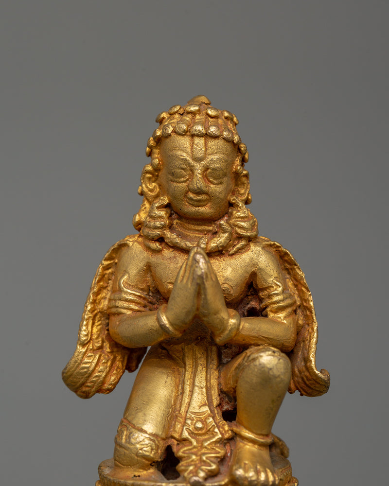 Gold-Plated Garuda Figurine | Symbol of Strength and Spiritual Protection